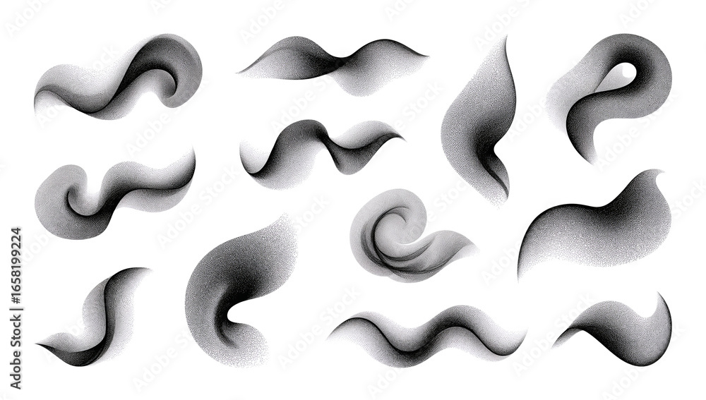 Poster elegant fluid shapes create an abstract, dynamic, and futuristic design element for creative