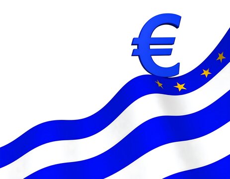 EU flag with euro symbol