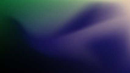 Abstract gradient background with green and purple hues and grainy texture