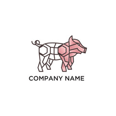 geometric pig logo