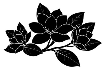 Obraz premium Vector illusion of black and white flowers