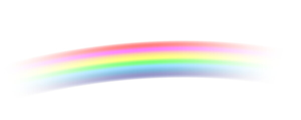 A glowing rainbow arch with soft, blended colors and a dreamy mist effect. The vibrant gradient creates a magical and airy atmosphere.
