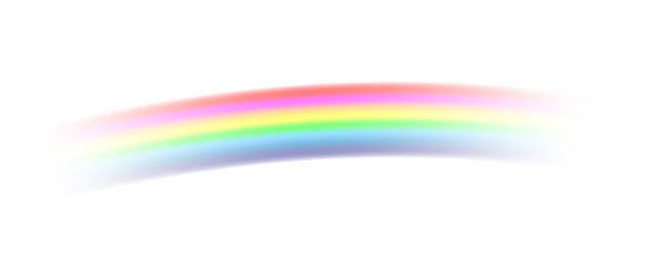 A glowing rainbow arch with soft, blended colors and a dreamy mist effect. The vibrant gradient creates a magical and airy atmosphere.