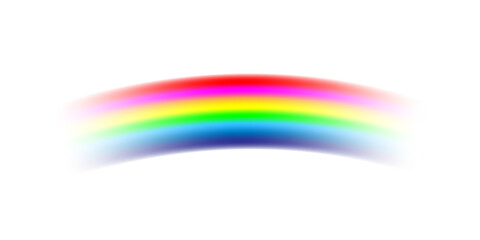 A glowing rainbow arch with soft, blended colors and a dreamy mist effect. The vibrant gradient creates a magical and airy atmosphere.