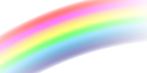 A glowing rainbow arch with soft, blended colors and a dreamy mist effect. The vibrant gradient creates a magical and airy atmosphere.