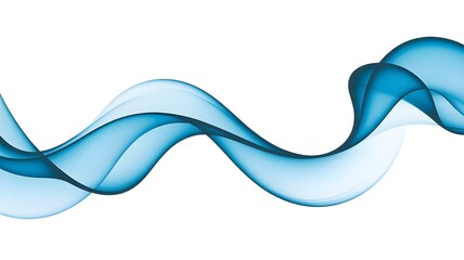 Elegant Blue Wave Abstract Background for Modern Design with Smooth Flowing Curves and White Space Suitable for Text and Graphic Overlays