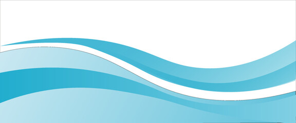 Blue and white business wave banner background. vector