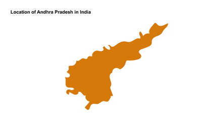 Andhra Pradesh map design, Indian states, suitable for education, business, presentations, print, web use, and creative geographic projects. Indian union territory.