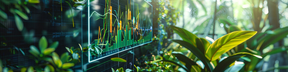 Fototapeta premium Concept of Green Investment for Sustainable Economic Business Growth