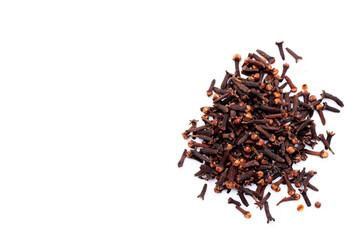 A spice of dried cloves, herbal medicine plant