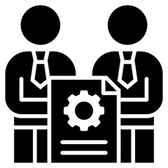 Collaborate Glyph Icon