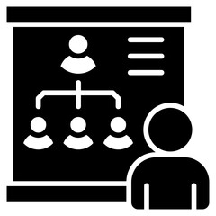 Organization Chart Glyph Icon