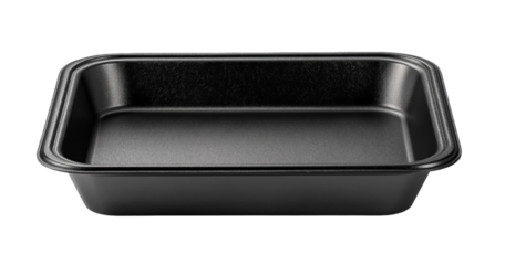 Empty Black Rectangular Baking Tray baking pan roasting pan isolated on a transparent background