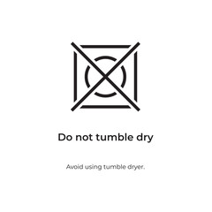 Fototapeta premium Do not tumble dry laundry care icon