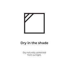 Dry in the shade laundry care icon