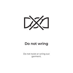 Fototapeta premium Do not wring laundry care icon