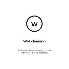 Wet cleaning laundry care icon