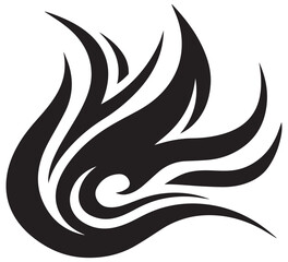 Naklejka premium Tribal dragon tattoo vector design illustration, Ornamental mythical creature art, a black decorative symbol for body art.