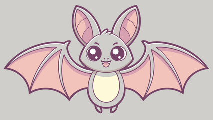 Adobe Illustrator ArtworkCute cartoon bat with big eyes vector illustration