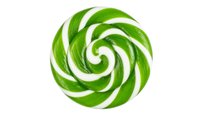 Ultra realistic uhd photo of a peppermint swirl round hard candy, slightly high angle shot d with no shadows, clear contours, concept for commercial isolated on transparent background