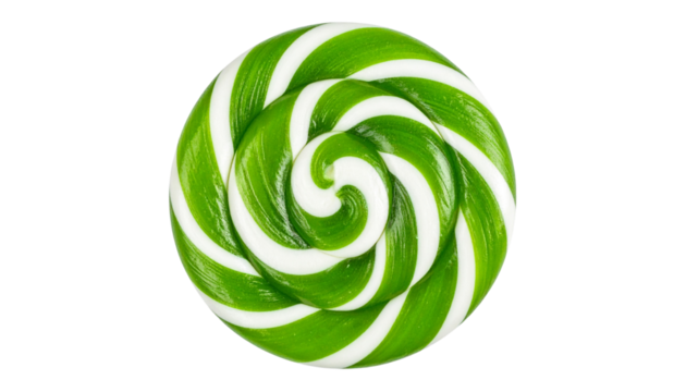 Ultra realistic uhd photo of a peppermint swirl round hard candy, slightly high angle shot d with no shadows, clear contours, concept for commercial isolated on transparent background