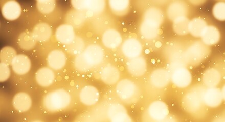 Golden bokeh background creates elegant ambiance for celebrations, weddings, and festive events