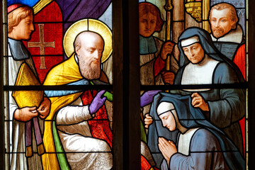 Obraz premium Saint Jane Frances de Chantal with Saint Francis de Sales