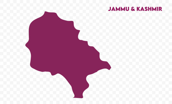 Jammu and Kashmir map drawing, Indian states, suitable for education, business, presentations, print, web use, and creative geographic projects. Indian union territory.