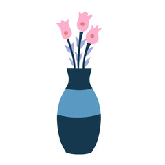 flower vase illustration vector