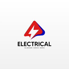 Modern electrical logo design template