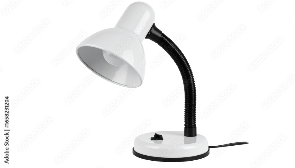 Aufkleber a sleek, minimalist led desk lamp with a flexible neck on a empty plain background isolated on trans
