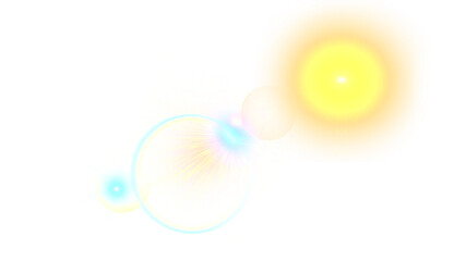 Different types of Transperant lens flare