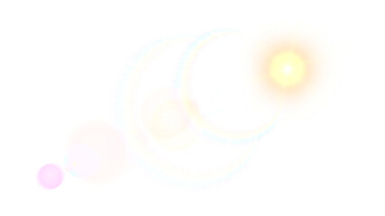 Different types of Transperant lens flare