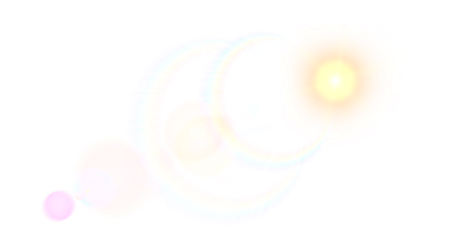 Different types of Transperant lens flare