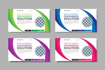 Abstract banner design web template Set, Horizontal header web banner