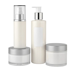 white cosmetic container isolated