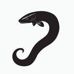vector illustration of an eel
