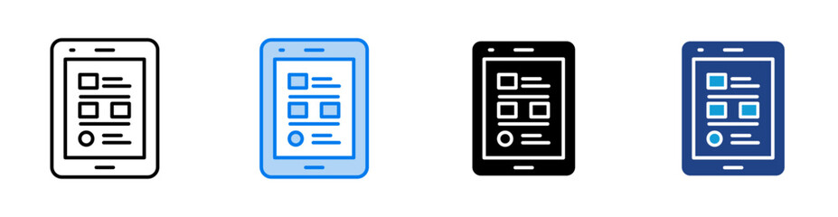 content icon set multiple style collection