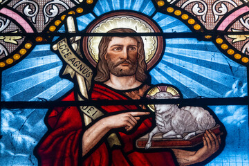 Jesus represented as Agnus Dei