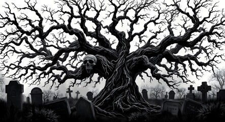 spooky halloween background