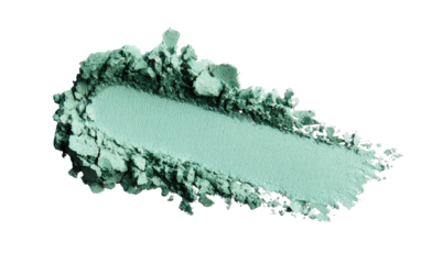 Light teal powder swatch, textured