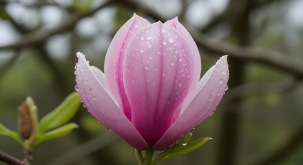 Fototapeta premium Magnolia Blossom Opening in Spring