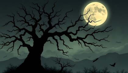Fototapeta premium halloween background with moon
