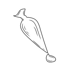 pastry piping bag sketch