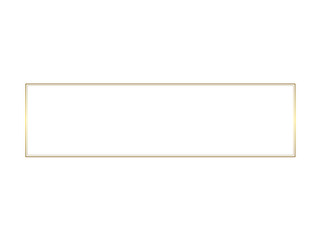シンプルで綺麗なゴールドの長方形フレームイラスト