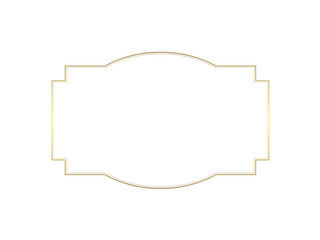 シンプルでおしゃれなゴールドのフレームイラスト