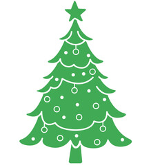 minimal christmas tree decor - layered cut file - winter sticker
