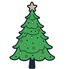 minimal christmas tree decor - layered cut file - winter sticker