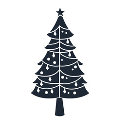 minimal christmas tree decor - layered cut file - winter sticker