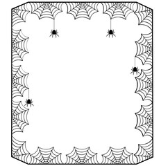 Obraz premium simple halloween spider frame spooky - layered cut file -